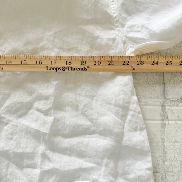 Stijfselkissie Linen Tunic Top Lagenlook Artsy Cowl Neck Asym Hem Pocket Sz M - Picture 7 of 9